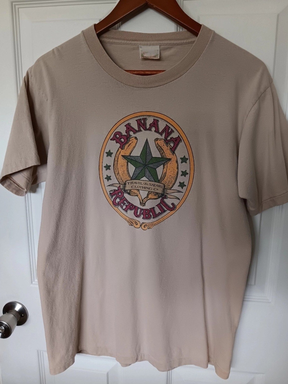 VTG 80s Banana Republic Travel & Safari Clothing Co Banana Logo Shirt